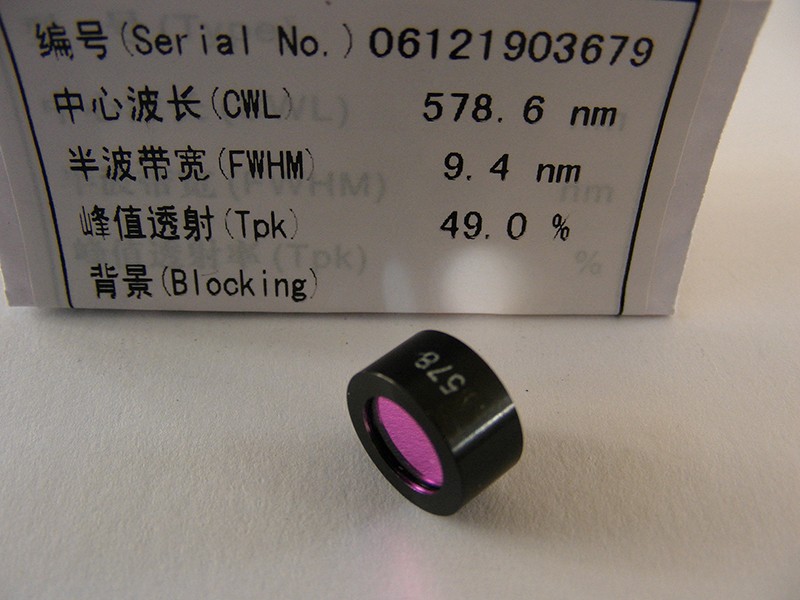 滤光片 NBP578超窄带滤光片