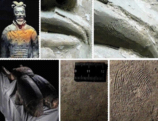 秦始皇帝陵博物院文物的指纹