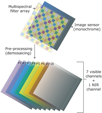 彩色滤光片示意图